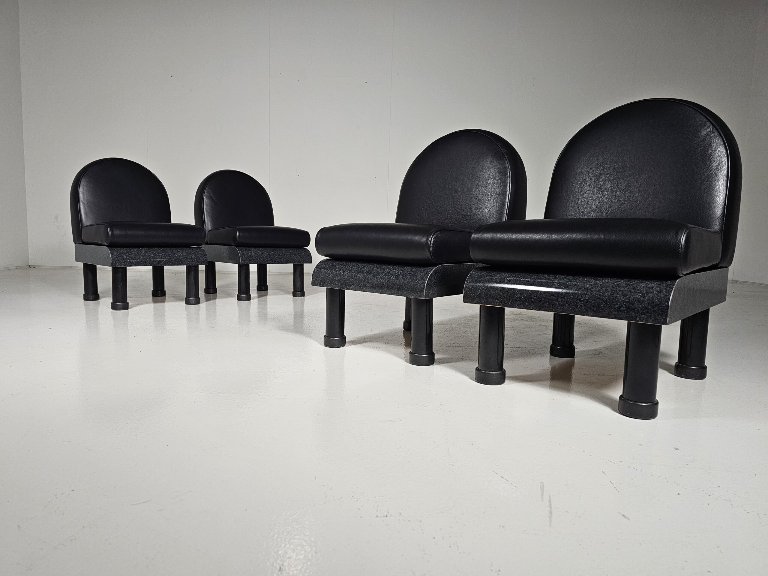 Memphis style, lounge chairs, Ettore Sottsass,